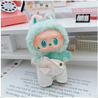 Para 15-17cm Labubu V1 V2 Idol muñeca traje sombrero monos ropa regalo Mini ropa de muñeca de peluche accesorios de atuendo