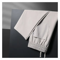 Summer Men's Elastic Waist Casual Pants Drawstring Jogger Pants Sports Wear Running Sweatpants 5XL