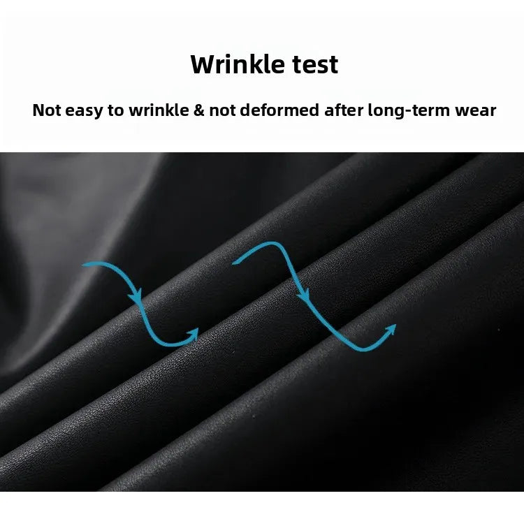 High Waist Wide Leg PU Leather Pants Women's Suit Casual Floor Length Trousers Autumn Winter New Style Loose Fit Long Pants