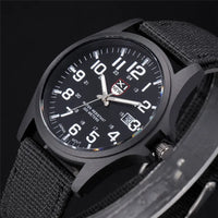 Men Genuine XINEW Brand Watches Students Fashion Casual Nylon Band Sports Army Gifts Date Quartz Wrist Watch Black Montre Homme