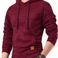 Sweatshirt New Spring Autumn Streetwear Fashion Outwear Men's Solid Color Hooded Hoodies Casual Loose Fleece Coats Men Clothing