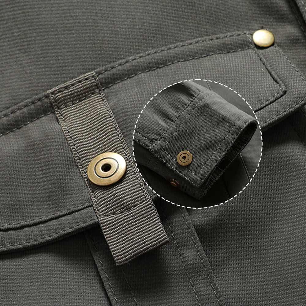 Men's Jackets Spring Flannel Lined Shirt Coat Shacket Casual Snap Button Overshirt Western Cowboy Style High Quality Top US Size