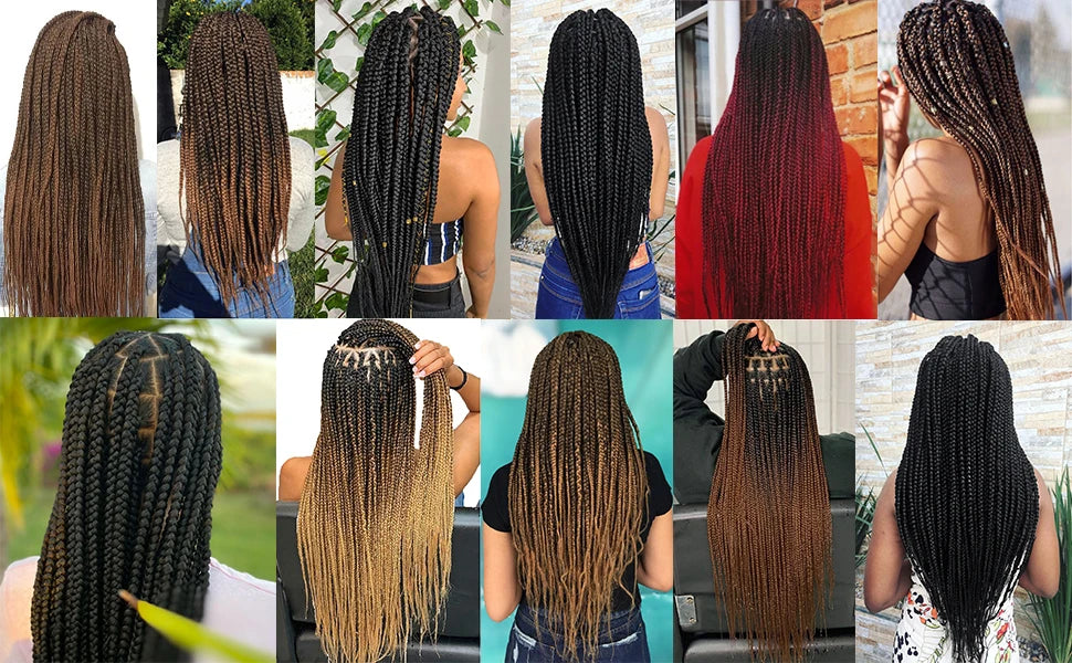 Easy Jumbo Braids Hair Extensions Pre Stretched Braiding Hair Afro Synthetic Hair Strand Braid Hot Water Set 12/16/26/30/36 Inch