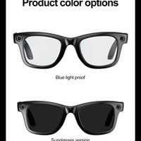 AI Smart Glasses with HD Camera for Photos Videos Hands-Free Vlog Recording Camera Glasses Audio for Driving Outdoor Sunglasses