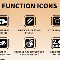 Rc Car High Speed with Light 2.4G Remote Control Racing Car Vehicle Truck 20KM/H Off-Road Climbing RC Toys for Kids Gift