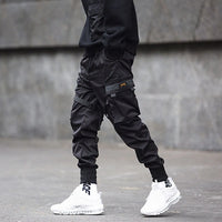 New Streetwear Men's Multi Pockets Cargo Harem Pants Hip Hop Casual Male Track Pants Joggers Trousers Fashion Harajuku Men Pants