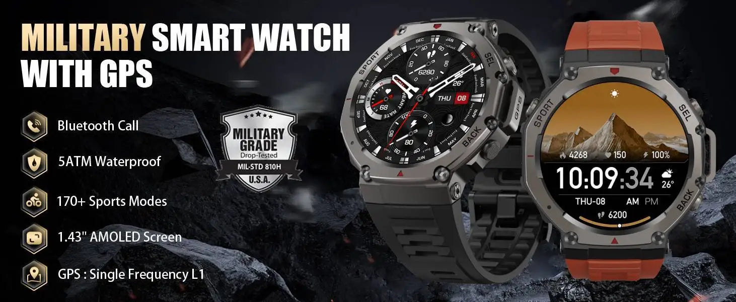 New Smart Watch Men Smart Health Wristband Women GPS Sport Trajectory 1ATM Waterproof All Day Healthy Monitor Fitness Bracelet