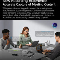 Smart AI Translation Smart Glasses Take Photos Recognizing Objects 4K Camera Bluetooth Music Call Intelligent Recording Glasses