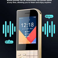 2025 New Push Button Mobile Phone 2.8' Three SIM 3SIM Bluetooth Flashlight MP3 Wireless FM Camera Vibration BigHorn CellPhone