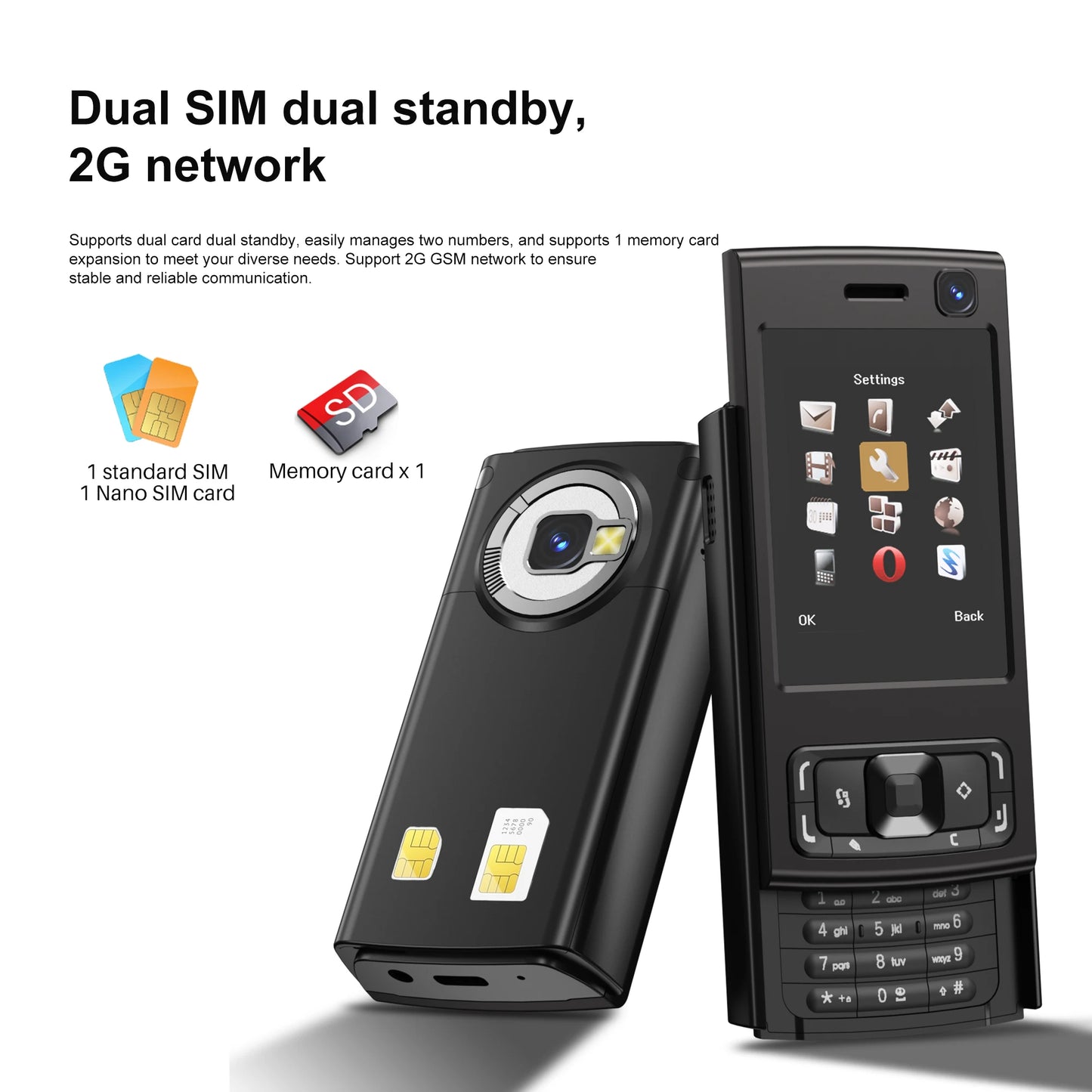 SERVO N95 PRO 2G GSM Slide Screen Mini Mobile Phone Magic Voice Call Recording MP3/MP4 Player Blacklist Small Cellphone FM Radio