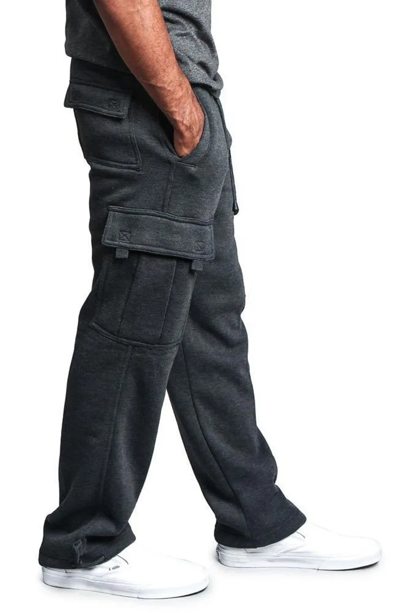 Men Cargo Loose Pants Spring Summer Male Retro Vintage Full Loose Wide Leg Pant LXDZ-ZL-5