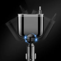 Elough Retractable Car Charger 5 in 1 Fast Charging Car Charger Retractable Cable 2 type c Ports Car Charger Adapter Compatible