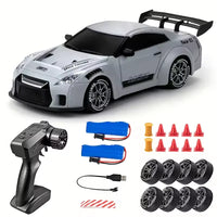 RC Drift Car 1/24 4WD Mini RC Racing Vehicle Model High Speed 2.4G Radio Half Scale with Light Remote Control Car Drive Gifts