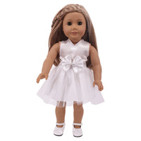 Baby Girls Dress Dolls Clothes Daily Fashion Dress For 18 inch American Doll Girl's Accessories 43Cm Baby Reborn,Generation Gift