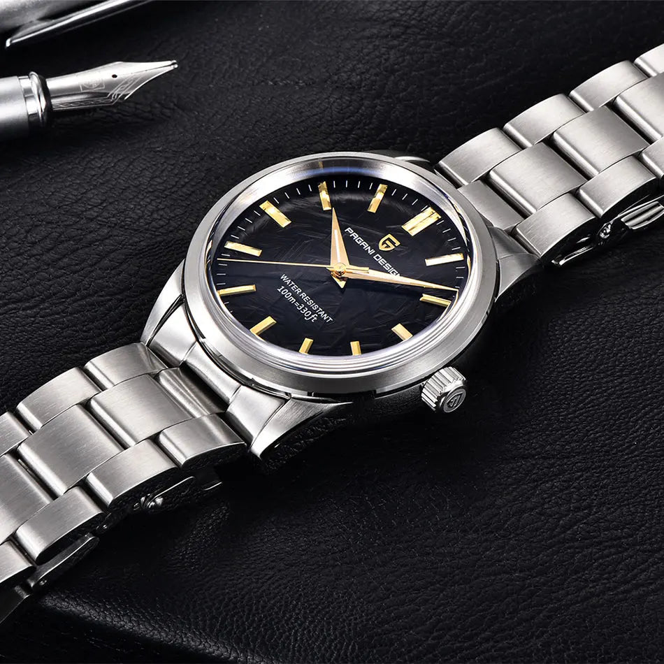 PAGANI DESIGN 40MM Men Quartz Watches TMI VH31 Luxury Business Top Sapphire 316L Stainless Steel 100M Waterproof Watch For Men