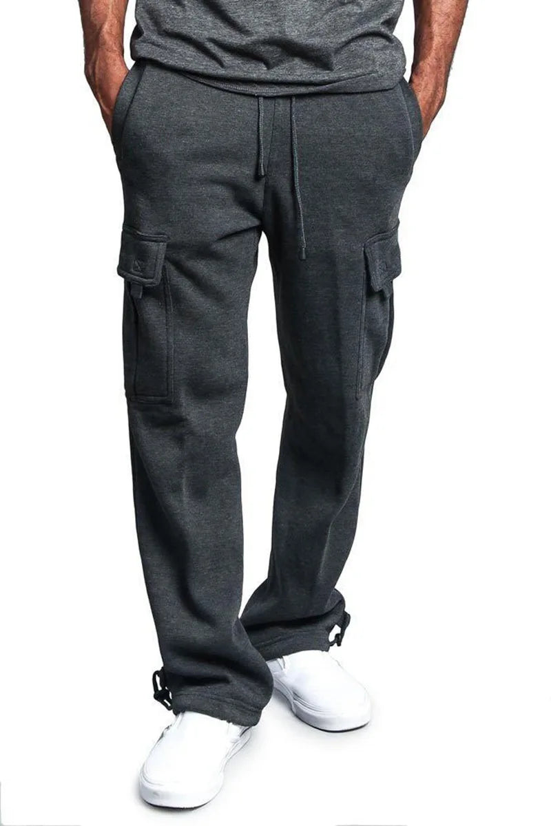 Men Cargo Loose Pants Spring Summer Male Retro Vintage Full Loose Wide Leg Pant LXDZ-ZL-5