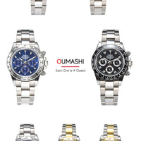 OUMASHI VK63 Man luxury panda watches Sports Quartz Watch Sapphire Stainless Steel Waterproof  Chronometer for vk63 Movement