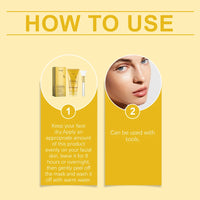 2pcs Collagen Overnight Facial Mask Deep Pore Cleansing Peel off Oil Control Turmeric Night Face Mask for Skin Care