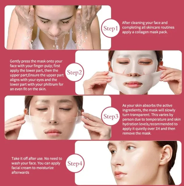 Biological collagen real deep facial mask Collagen night facial care Collagen facial mask moisturizing anti-aging