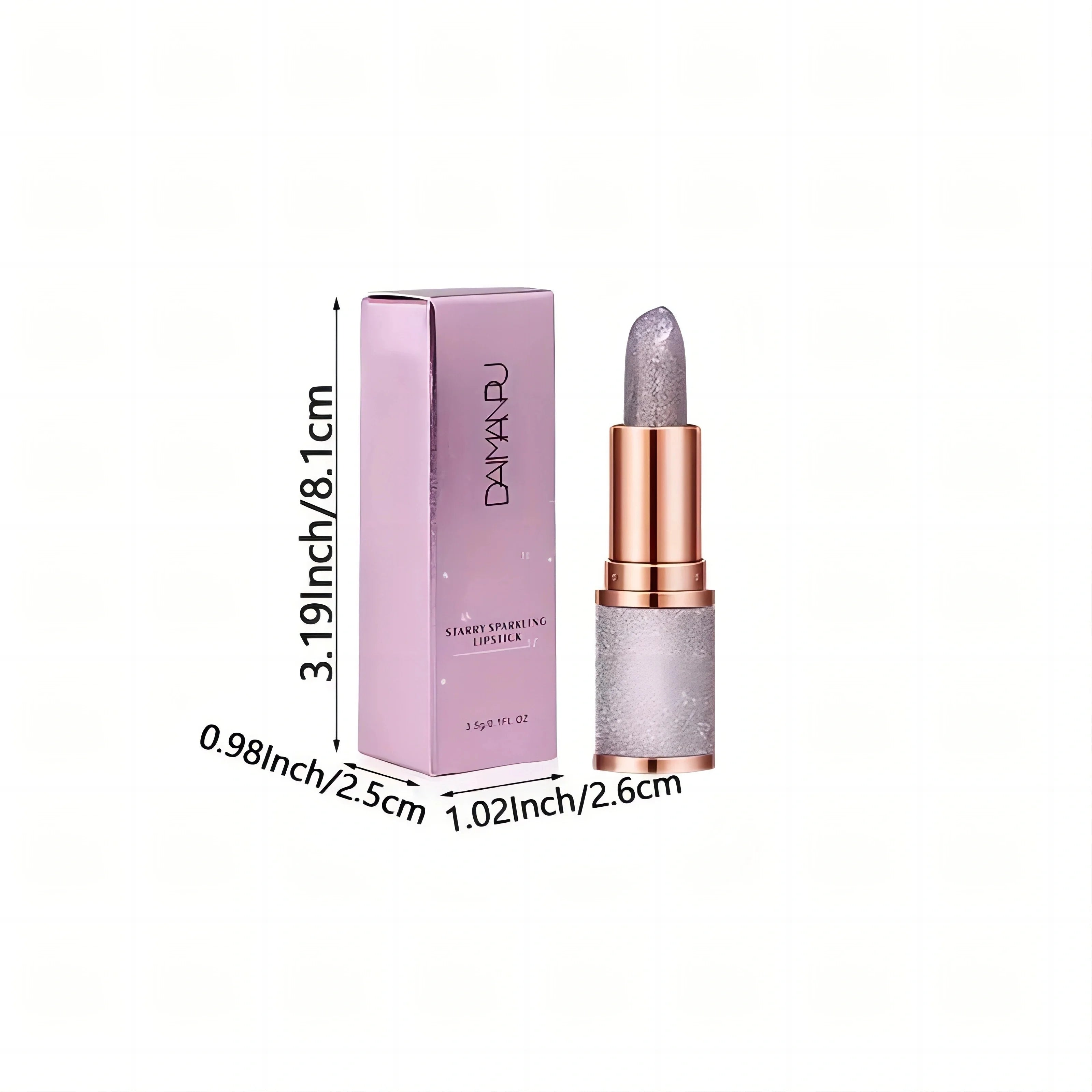 Rose smoke powder, bright starry sky, glossy velvet texture, durable, make your lips shiny, waterproof, anti-fouling.