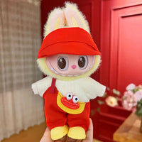 17cm Labubu V1 V2 Fashion Color Rain Shoes Raincoat 10cm Cotton Doll Cute Shoes Doll Changing Accessories