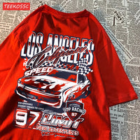 Cool Racing Cars Printed Short Sleeve Breathable Fashion T Shirts Breathable Streetwear Clothing Everyday Cartoon T-Shirt