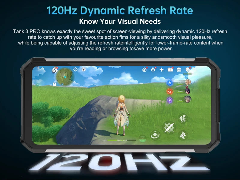 Unihertz Tank 3 Pro 8849 with 100 Lumens 120Hz Projector ,32GB/36GB RAM,512GB ROM,23800mAh 120W Fast Charger,5G,200MP Camera