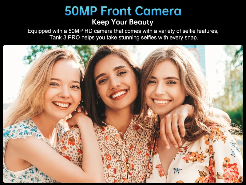 Unihertz Tank 3 Pro 8849 with 100 Lumens 120Hz Projector ,32GB/36GB RAM,512GB ROM,23800mAh 120W Fast Charger,5G,200MP Camera