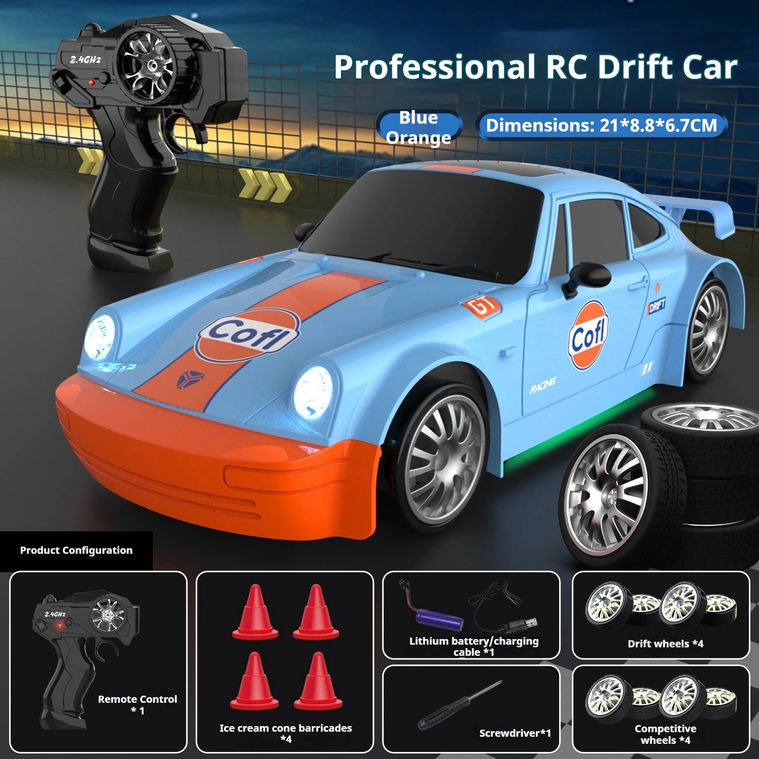RC Car 1/24 Scale Professional Drift Racing High Speed 4WD Simulation Model RTR Electric Toy Gift for Adults Kids In Stock