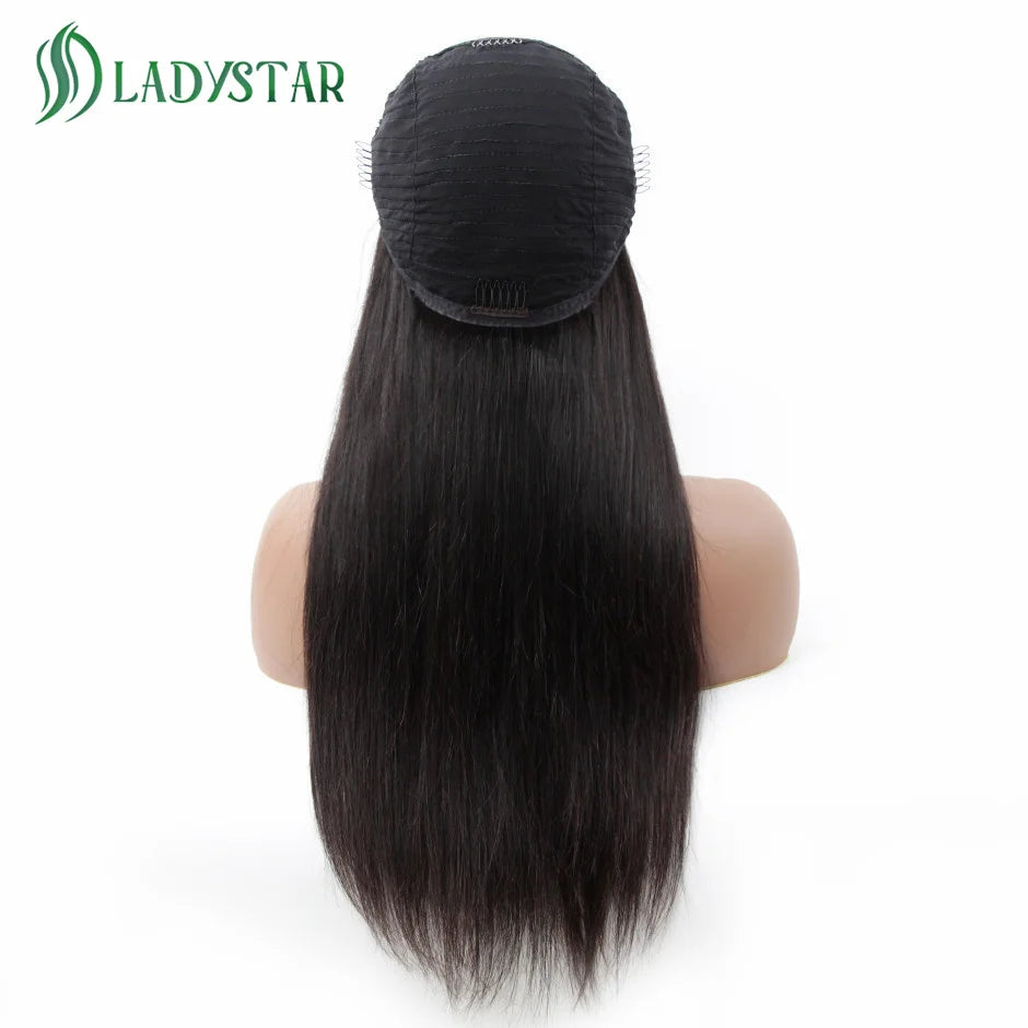 Brazilian Straight Hair Headband Wig Remy Human Hair Wigs For Women Scarf Wig Straight Hair Wigs With Headband