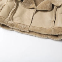 Weird Puss Furry Patchwork Women Crop Jacket Hipster Full Sleeve Open Stitch Hipster Streetwear Warm Outwear Basic Wild Coat