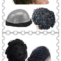 Toupee for Men Human Hair Wigs Men Toupee FPM Prosthesis Units Patch Curly Wave Toupee Hair Real Human Replacemet