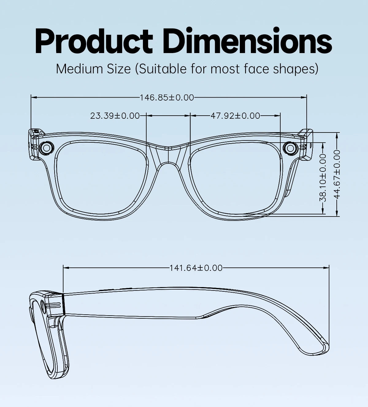 AI Smart Glasses 5 Million Pixels Recording Videos Photo Recognition Answer Translation 290mAh IP66 Waterproof Bluetooth Glasses