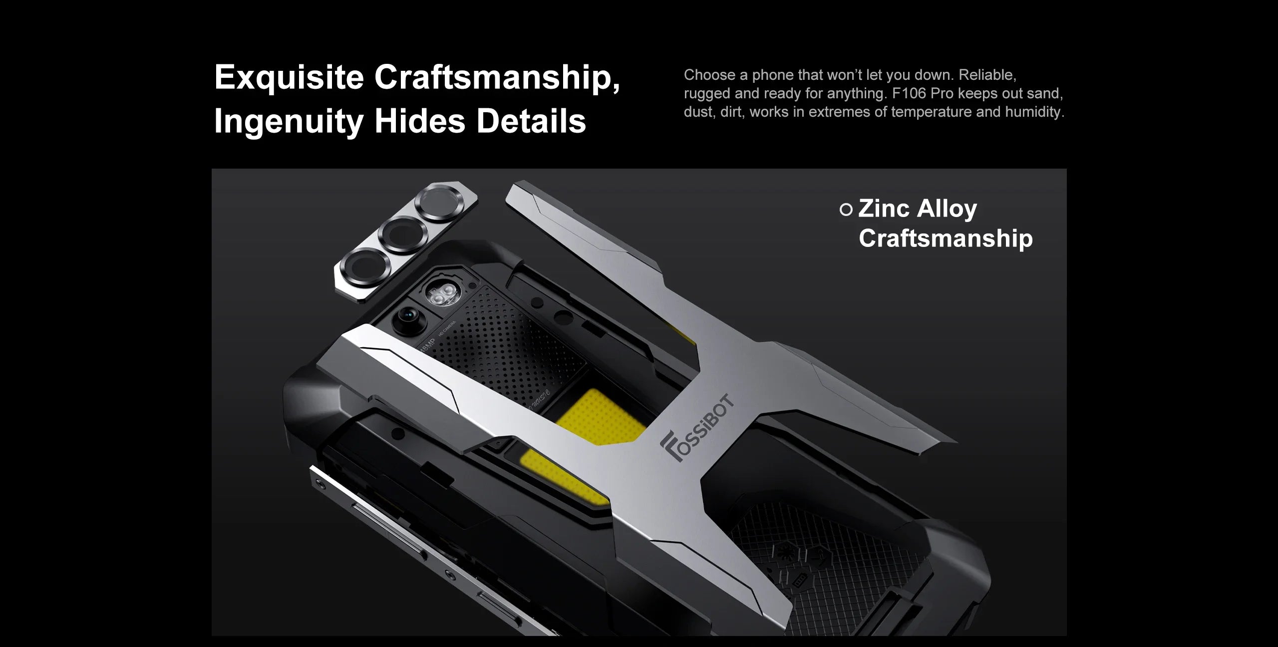 FOSSiBOT F106 PRO 4G Rugged Smartphone Android 14 15GB(8+7GB Extended) 256GB ROM 12000mAh 48MP 30W 6.58 Inch FHD+ Cellphone NFC