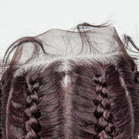 22inch Cornrow Braided Wigs Synthetic Lace Front Braids Wigs with Baby Hair 2 Curly Ponytail Braided Wigs for Black Women