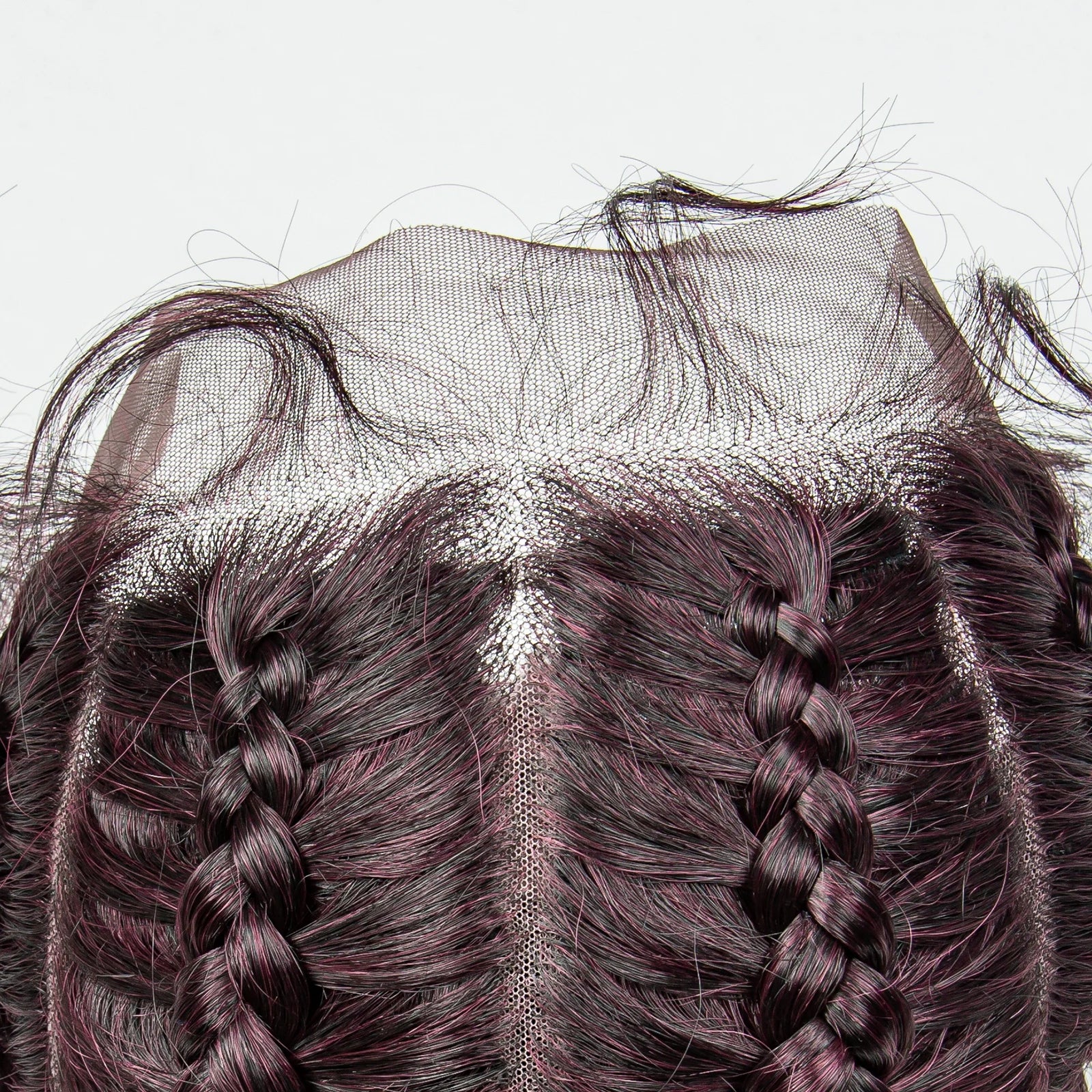 22inch Cornrow Braided Wigs Synthetic Lace Front Braids Wigs with Baby Hair 2 Curly Ponytail Braided Wigs for Black Women