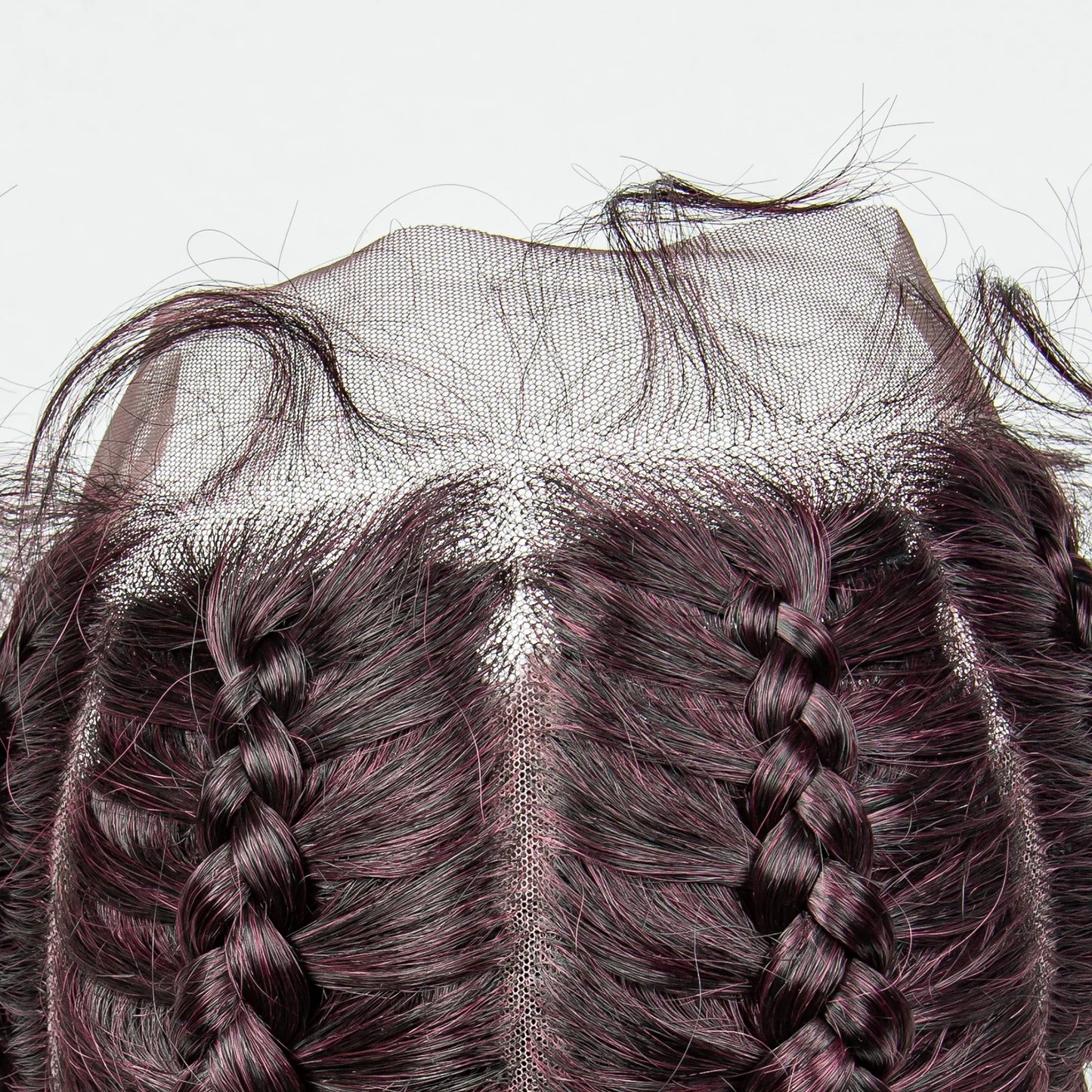 22inch Cornrow Braided Wigs Synthetic Lace Front Braids Wigs with Baby Hair 2 Curly Ponytail Braided Wigs for Black Women