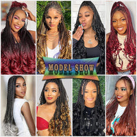 14 18 24 Inch French Curl Box Braids Crochet Hair Ombre Brown to Blonde Prelooped Synthetic French Curls Braiding Hair for Women