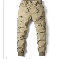 2024 New Cotton Men Cargo Pants Khaki Casual Men Tactical Joggers Cargo Multi-Pocket Fashions Black Army Trousers Work Wear
