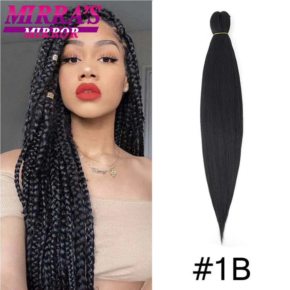 Easy Jumbo Braids Hair Extensions Pre Stretched Braiding Hair Afro Synthetic Hair Strand Braid Hot Water Set 12/16/26/30/36 Inch