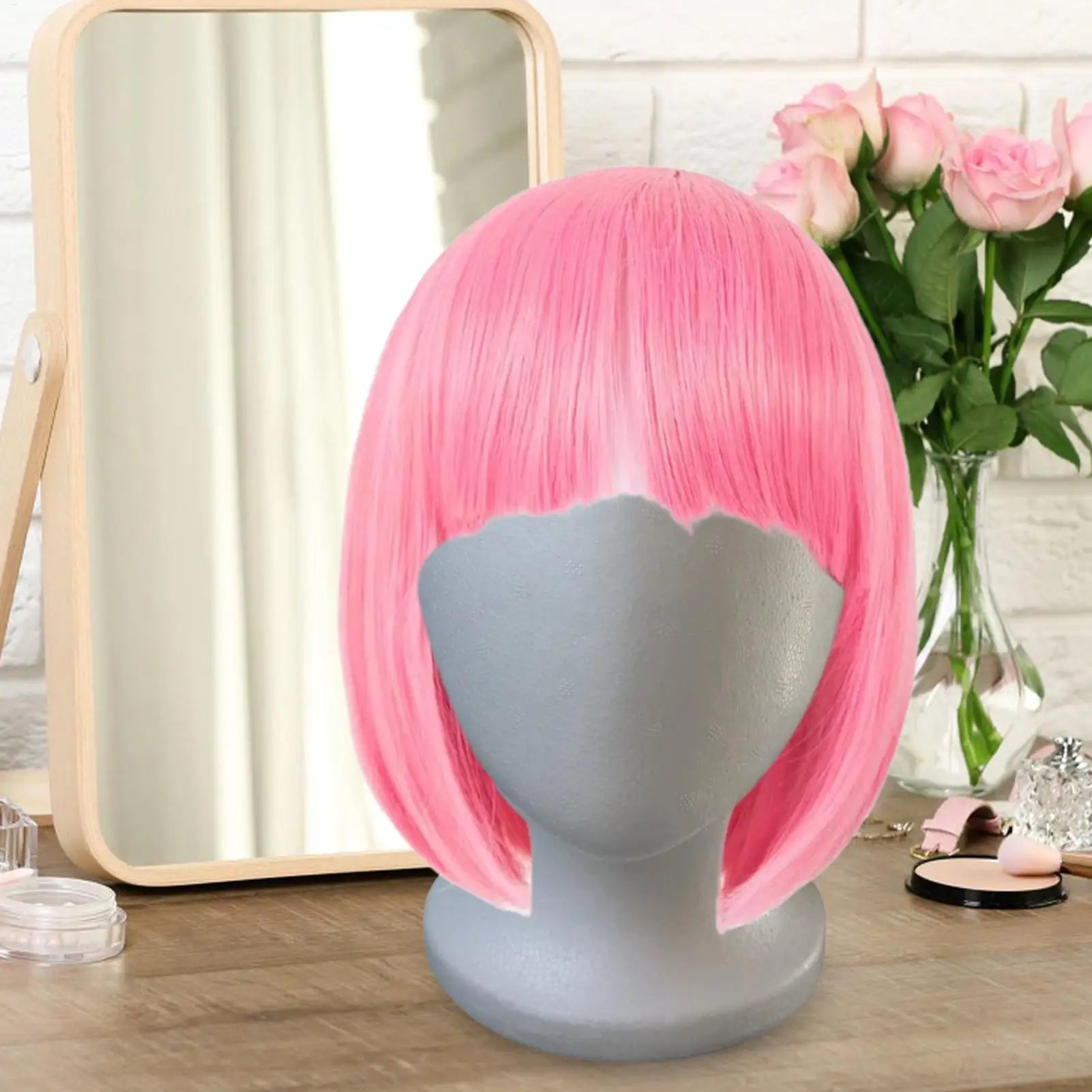 Foam Mannequin Head Female Wig Head Display Smooth Durable Styling Tools Lightweight for Hairpieces Sunglasses Jewelry Hats