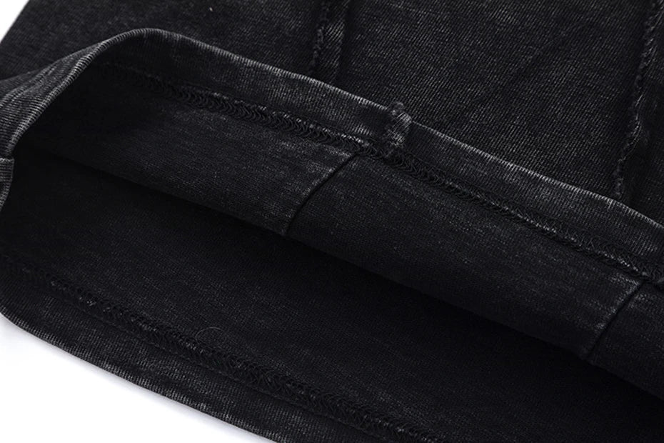 Streetwear Patchwork T-shirts Hip Hop Harajuku Oversized Tee Shirt 2025 Men Fashion Punk Y2K T Shirts Black Loose Tshirt Top