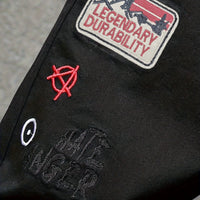 Men's slim fit jeans embroidered elastic straight leg denim pants