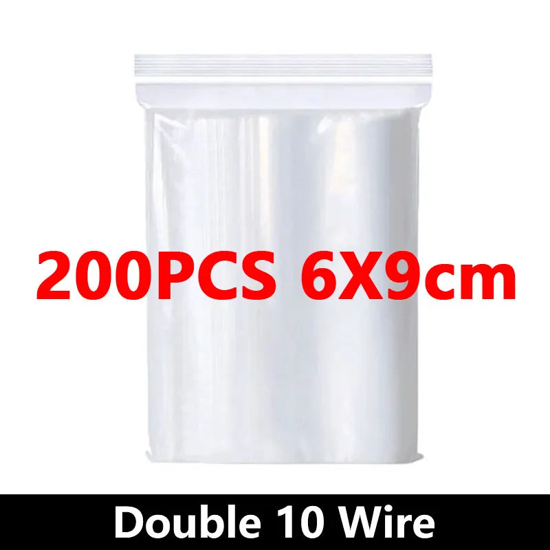 Small Zip Lock Plastic Bags Reclosable Transparent Bag Vacuum Storage Bag Ziplock Food Storage Bags Plastic Zip bag Sealing bag