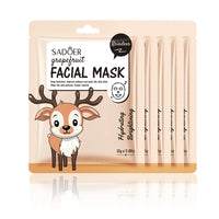 5pcs SADOER Cartoon Fresh Fruit Facial Mask Anti Wrinkle Moisturizing Soothing Brightening Hydrating Face Mask Skin Care