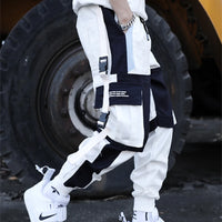 Men's Letter Flap Pocket Drawstring Cargo Pants Casual All-match Loose pantalon cargo homme Classic Fit Elastic work Trousers