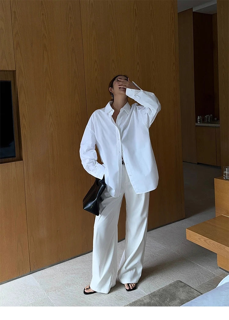 Multicolor Office High-waisted Wide-leg Suit Pants Women's 2025 Autumn Loose and Drape Casual Straight Mopping Trousers