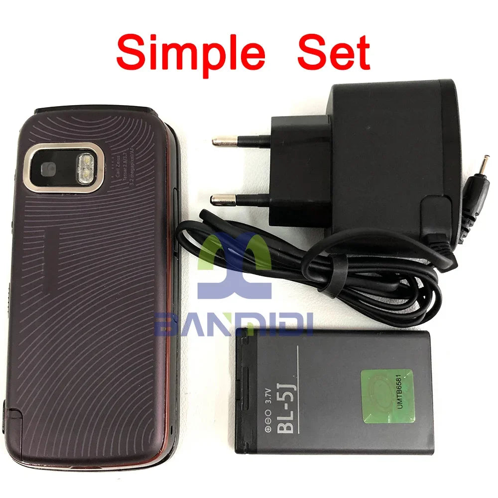 Unlocked Original 5800 Xpress Music Mobile Cell Phone GSM 3G Wifi Bluetooth 3.1MP Camera Touchscreen Cellphone.Made on 2008 Year