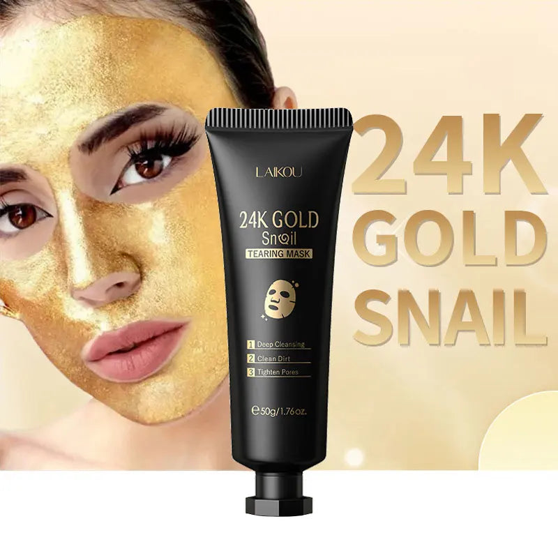 LAIKOU Sakura 24K Gold Peeling Face Mask Anti Wrinkle Whitening Acne Blackhead Removal Facial Tear Off Mask Skin Care Products