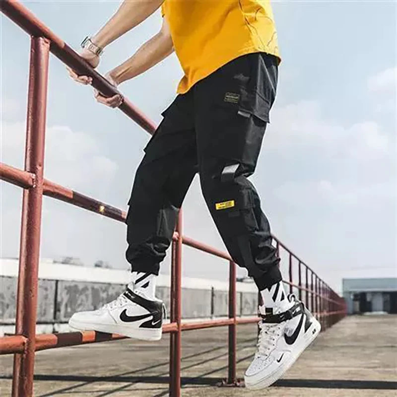 Men's Casual Trousers Cargo Wear Sportswear Military Tactics Multi-Pocket Camouflage Forest Run Outdoor Stretch Slim Fit Corset